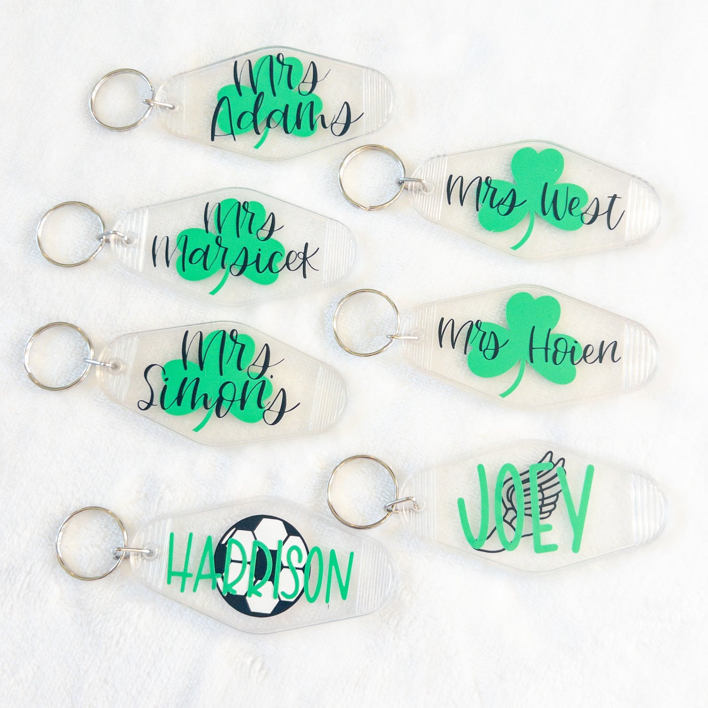 Personalized Name Keychains for Backpacks, Lunch Bags, Teacher Bags, Sports Bags Inactive