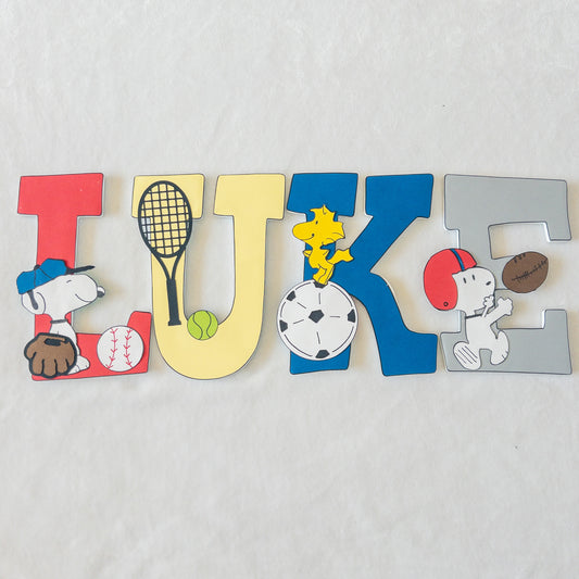 Sports Nursery Custom Wood Letters