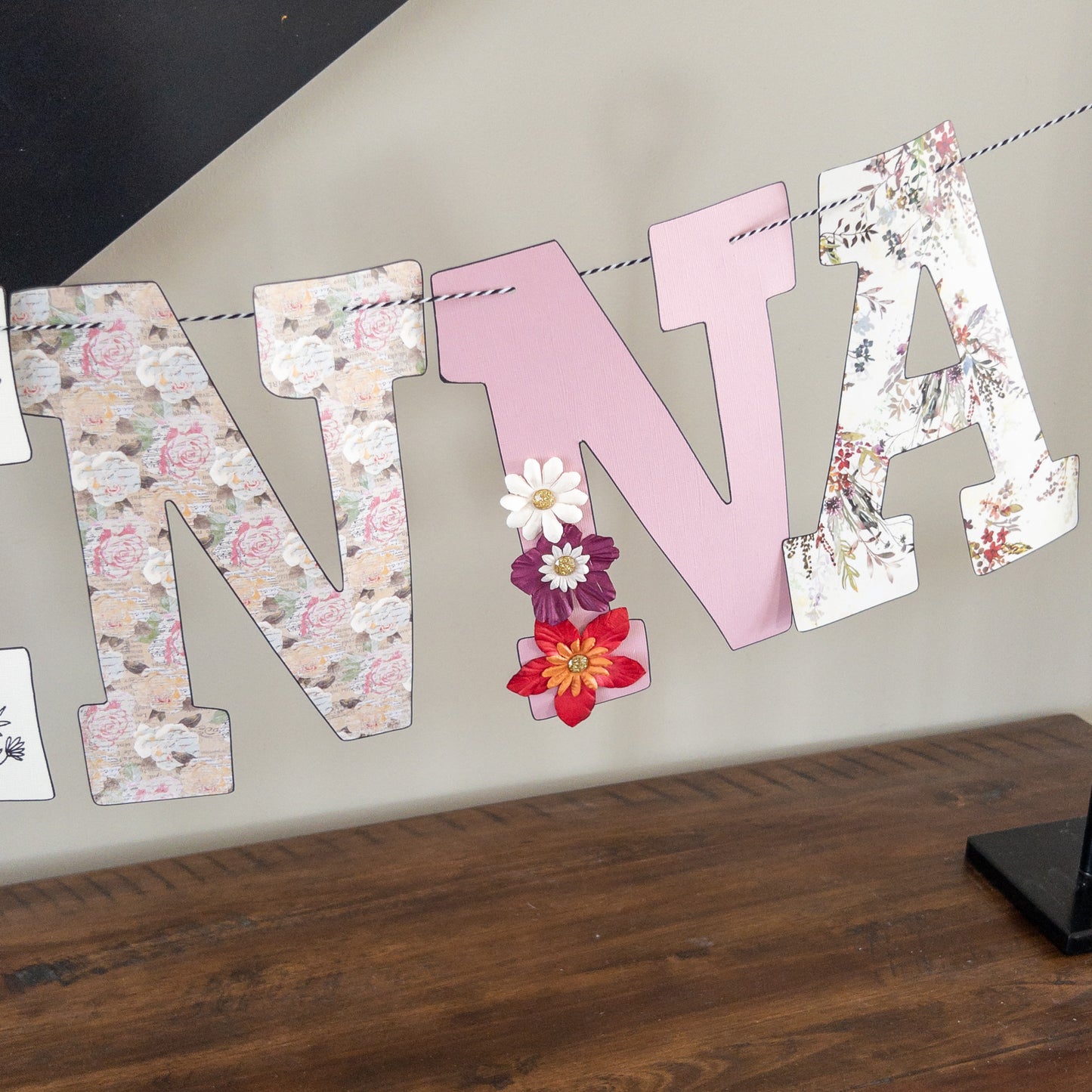 Wildflower Custom Name Banner