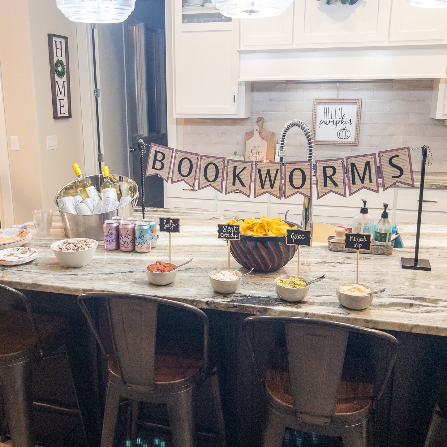 Bookworms Book Club Reading Themed Banner