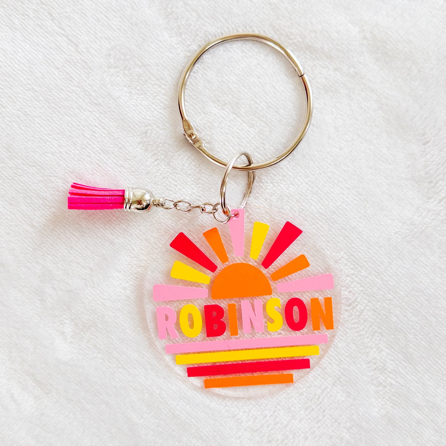 Personalized Beach Tote Keychain