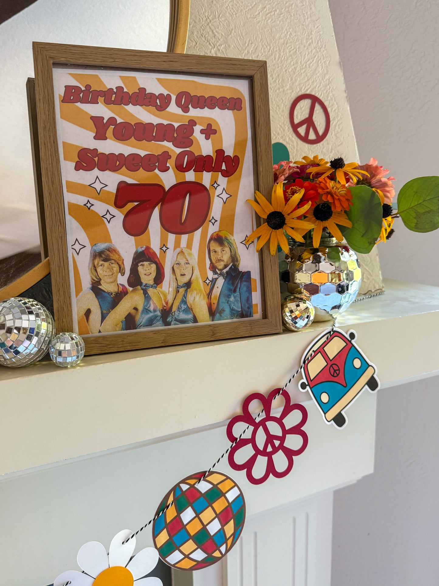 Retro 70’s Themed Party Banner