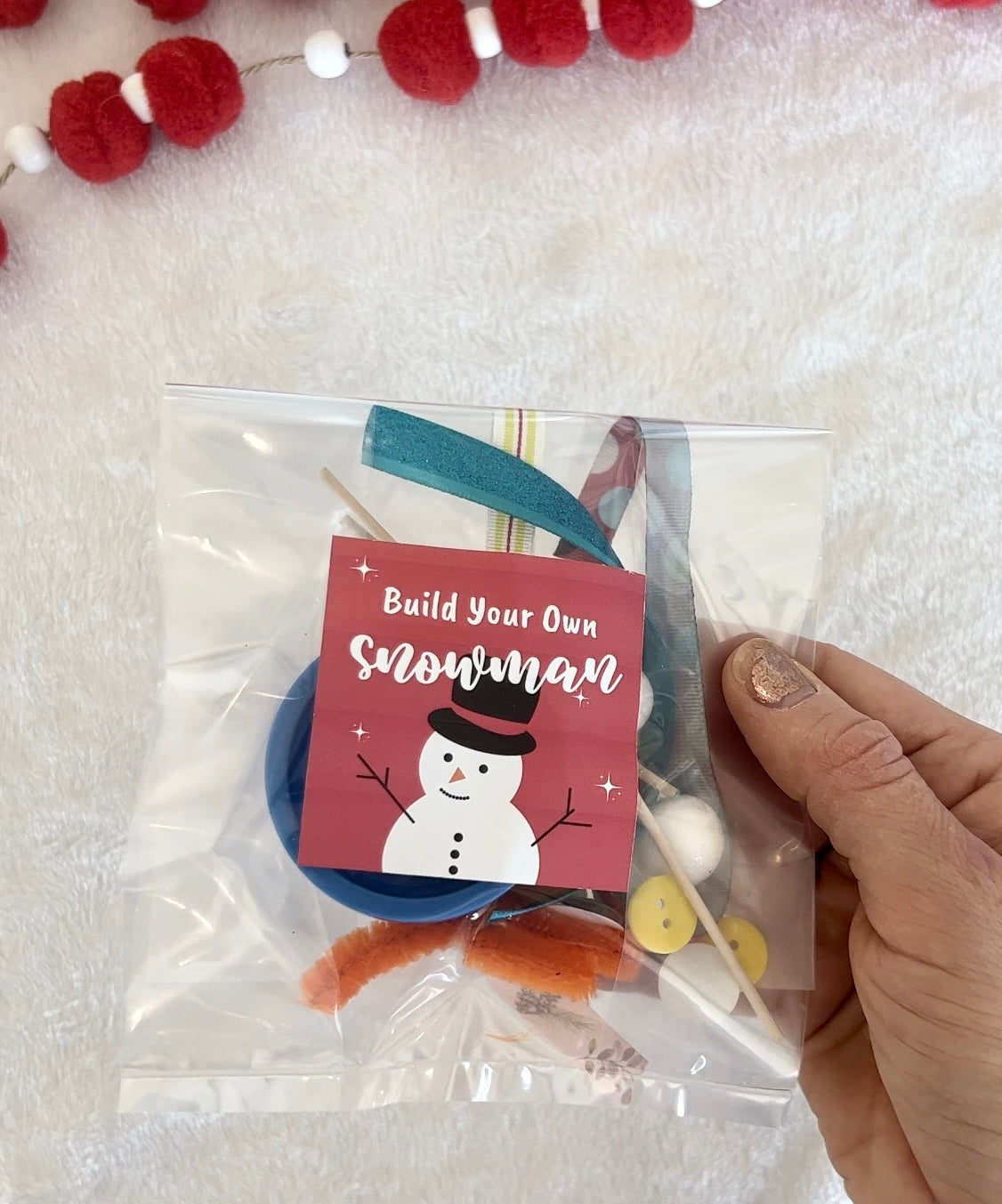 Build Your Own Snowman Playdough Kit Digital Printable