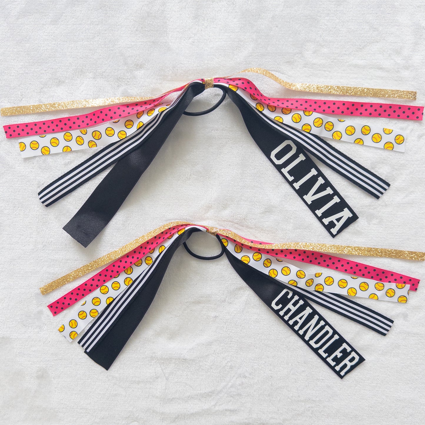 Custom Sports Ponytail Ribbon Streamer