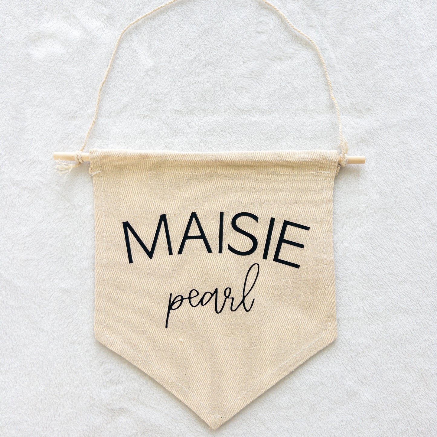 Custom Name Canvas Hanging Pennant