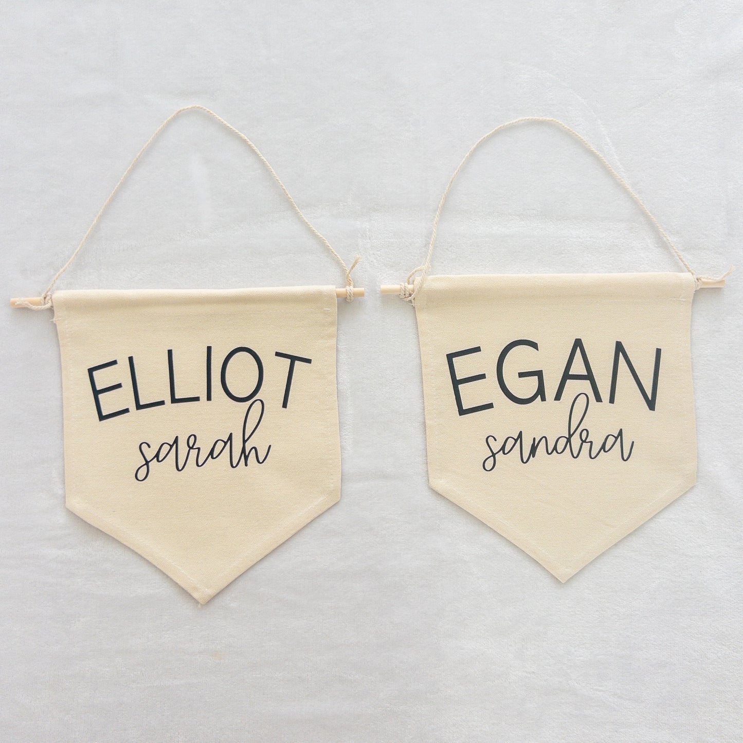 Custom Name Canvas Hanging Pennant