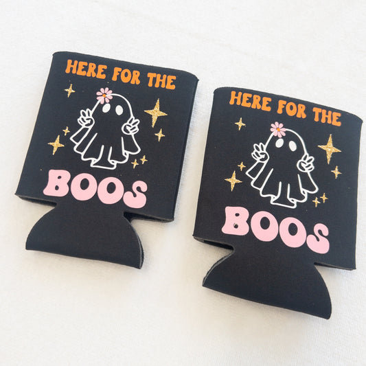 Here for the Boos Ghost Halloween Koozie