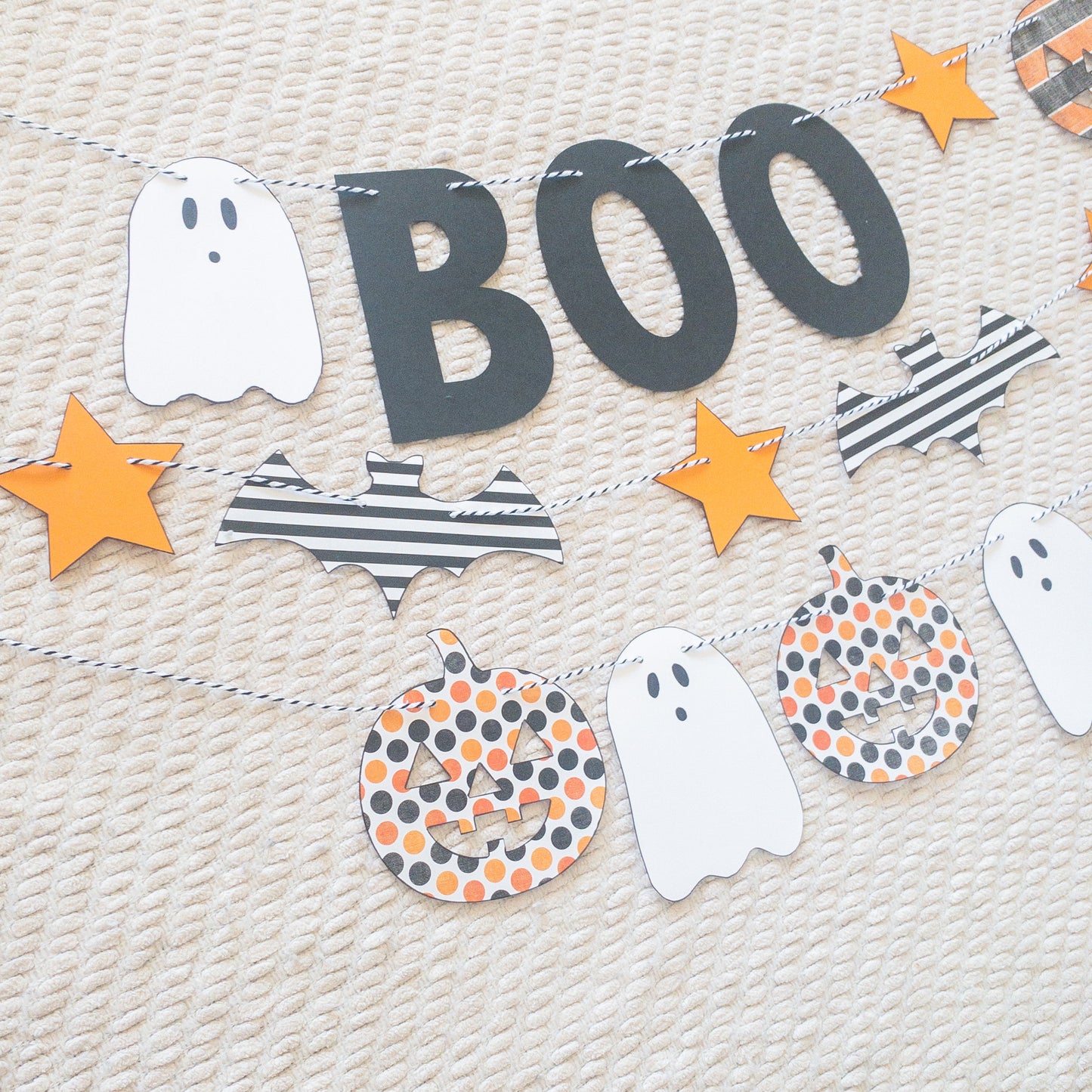 Halloween Boo Bats Pumpkins banner