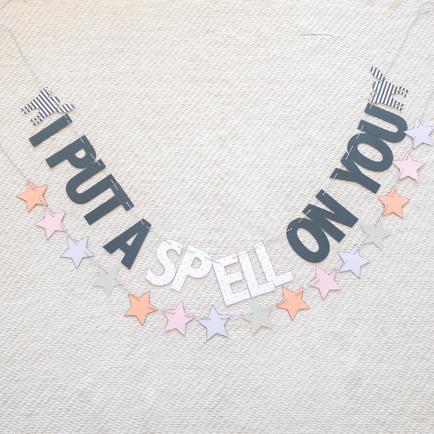 I Put a Spell on You Halloween pink purple pastel banner