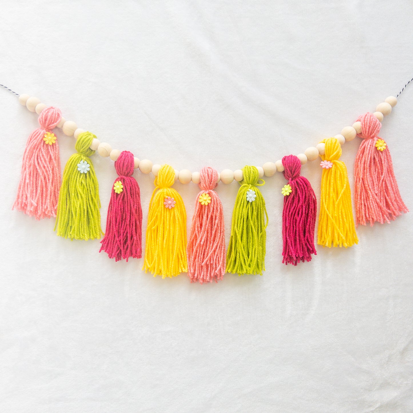 Summer Themed Yarn Tassel Garland