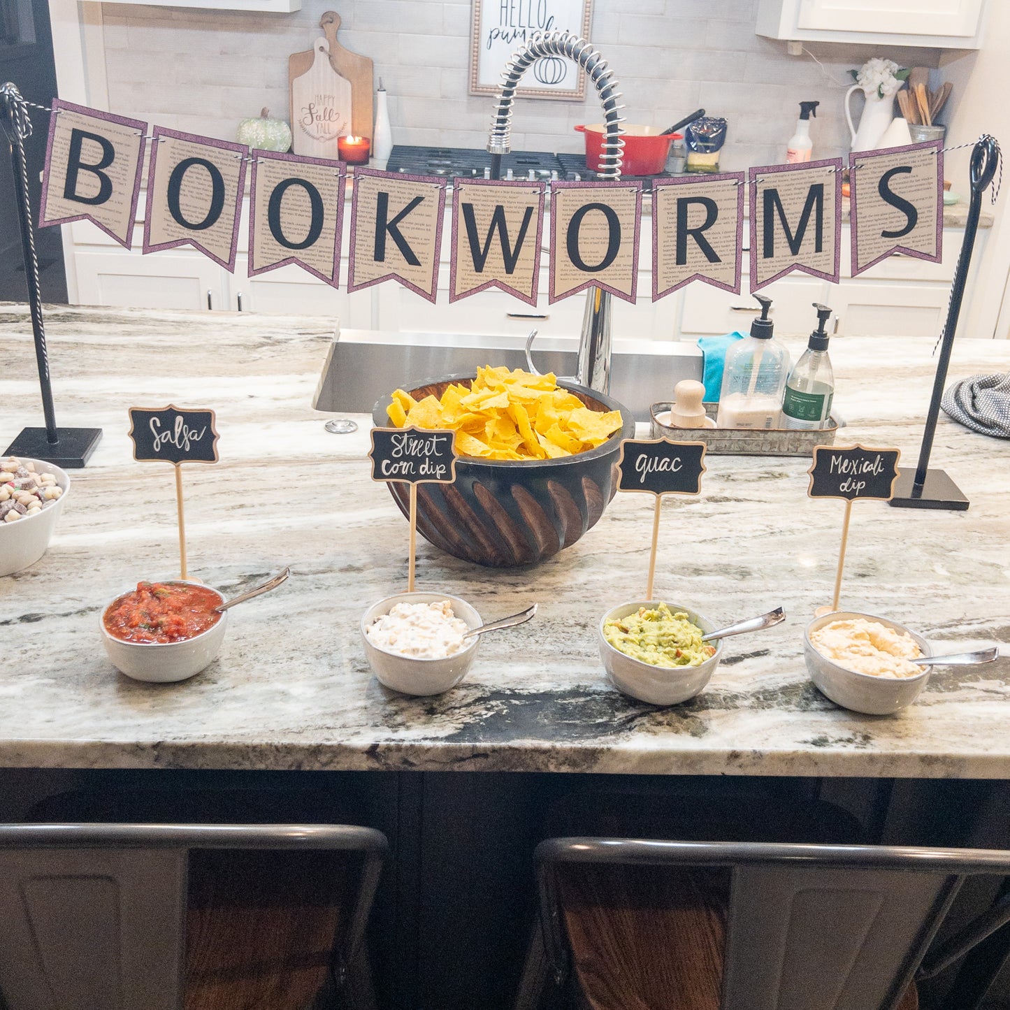 Bookworms Book Club Reading Themed Banner