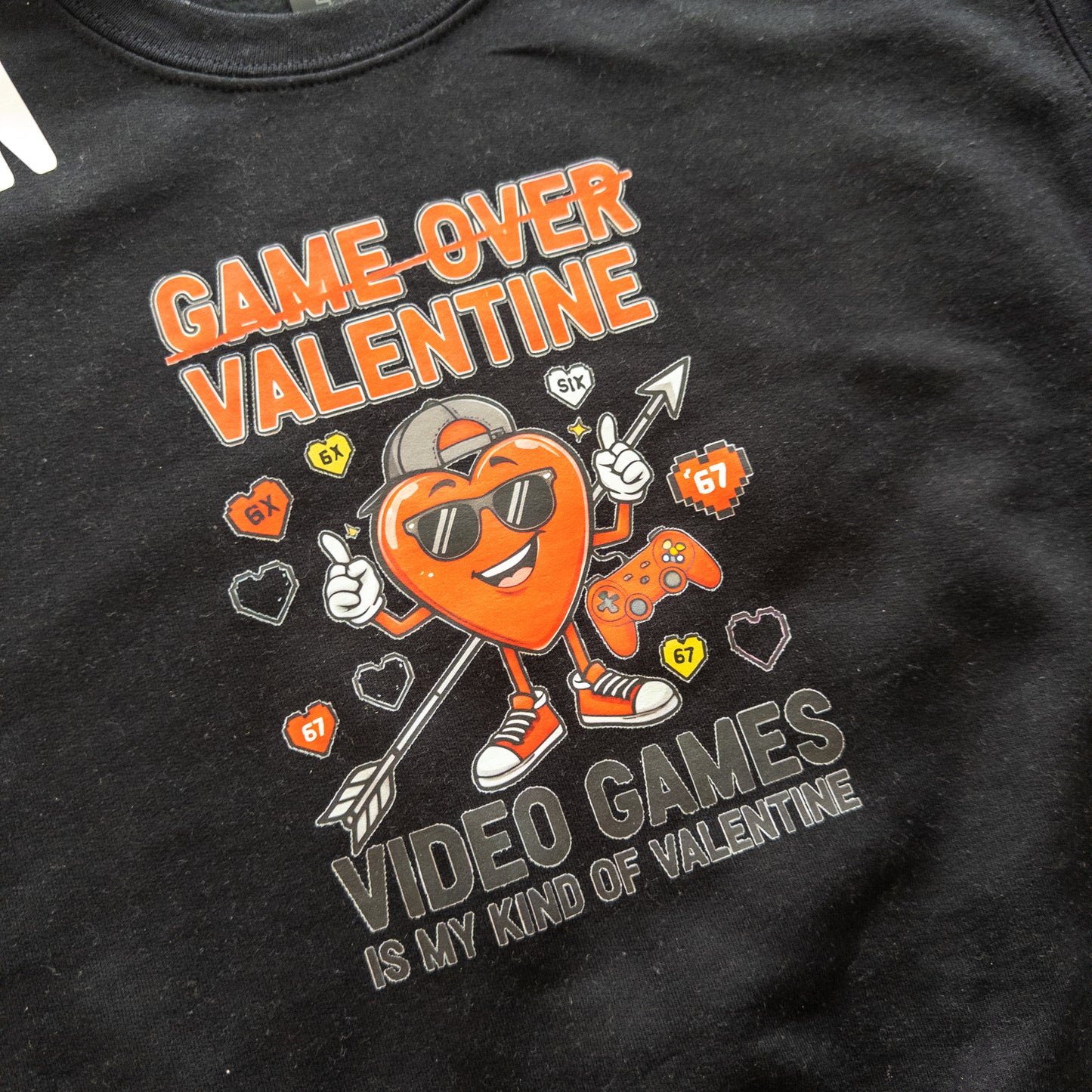 Game Over Valentine Kids Sweatshirt