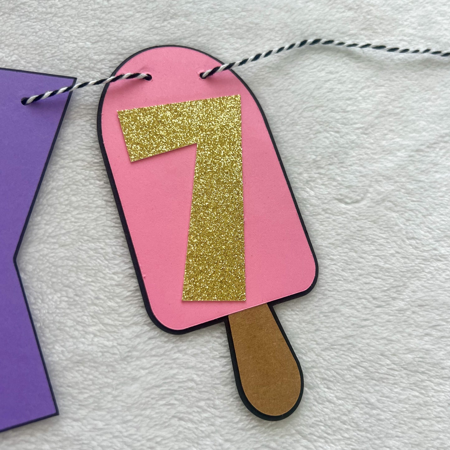 Popsicle Summer Happy Birthday Banner