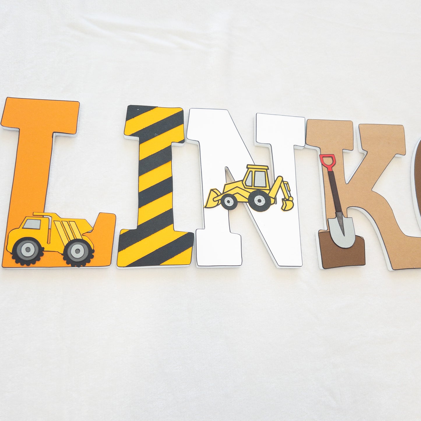 Construction Trucks Custom Wood Letters