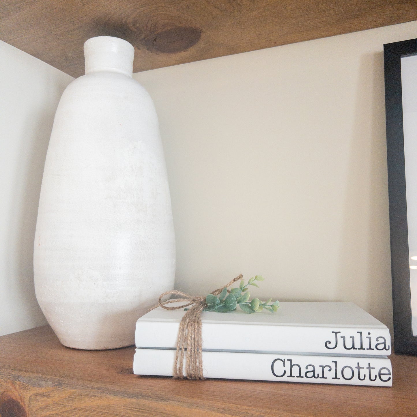 Personalized and Customized Book Stack Shelf Decor