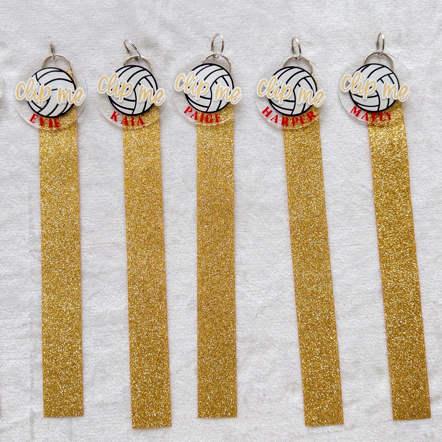 Personalized Volleyball Competition Keychain – ‘Clip Me’ with Custom Name