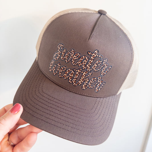 Sweater Weather Brown Trucker Hat