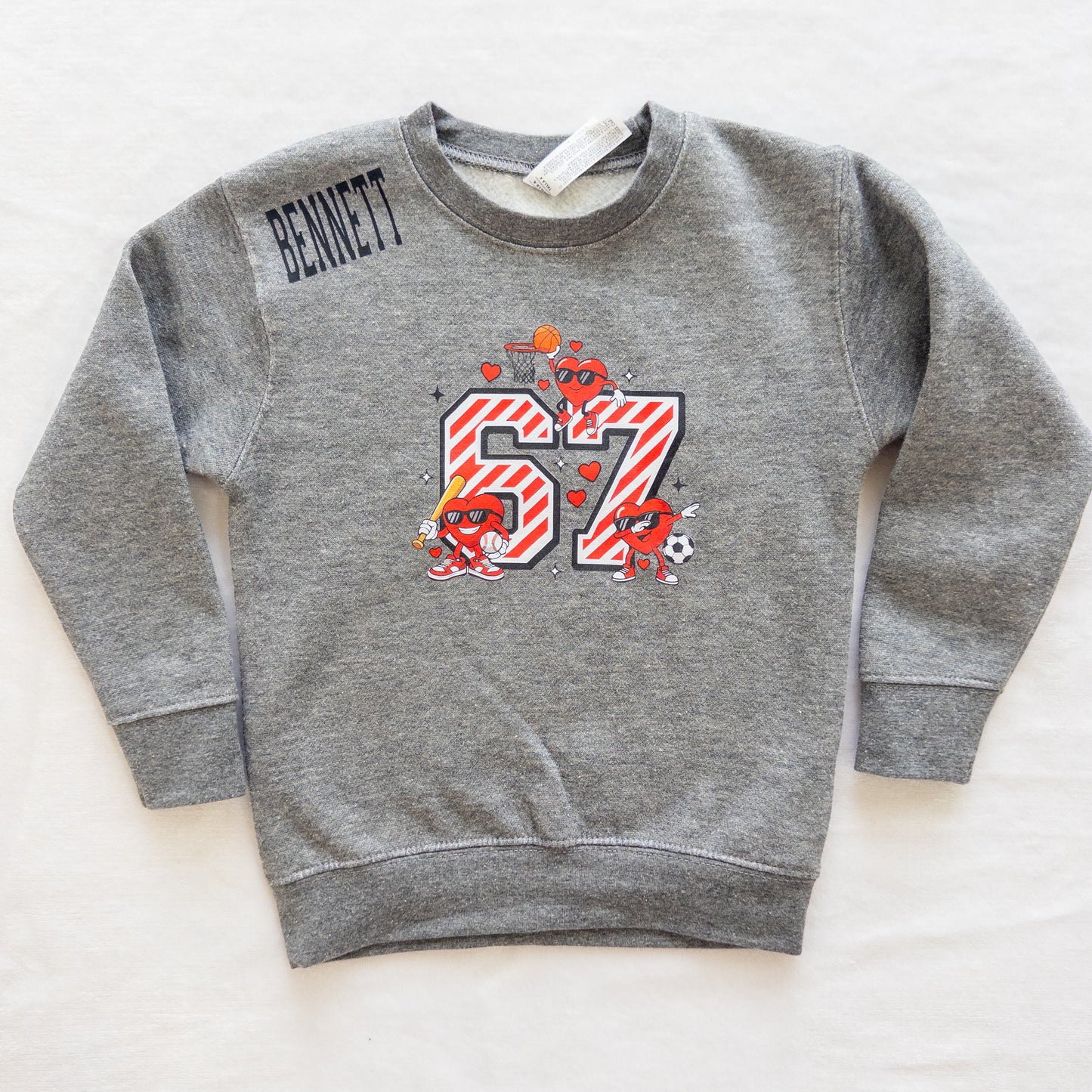 Personalized "All-Star Love" Kids’ Sports Crewneck