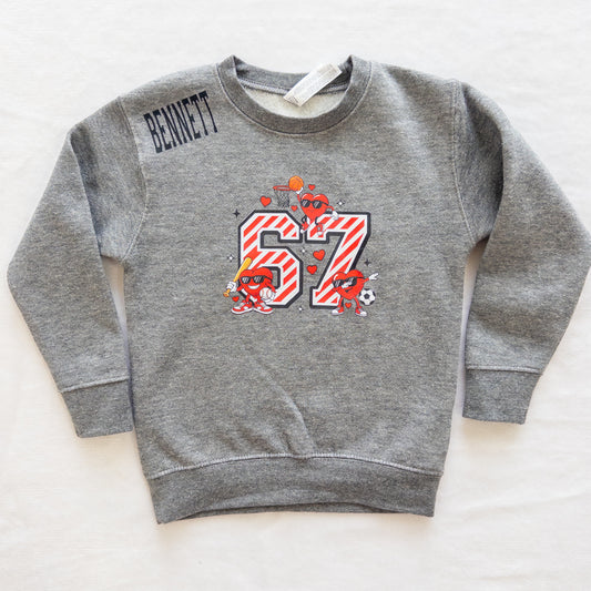 Personalized "All-Star Love" Kids’ Sports Crewneck