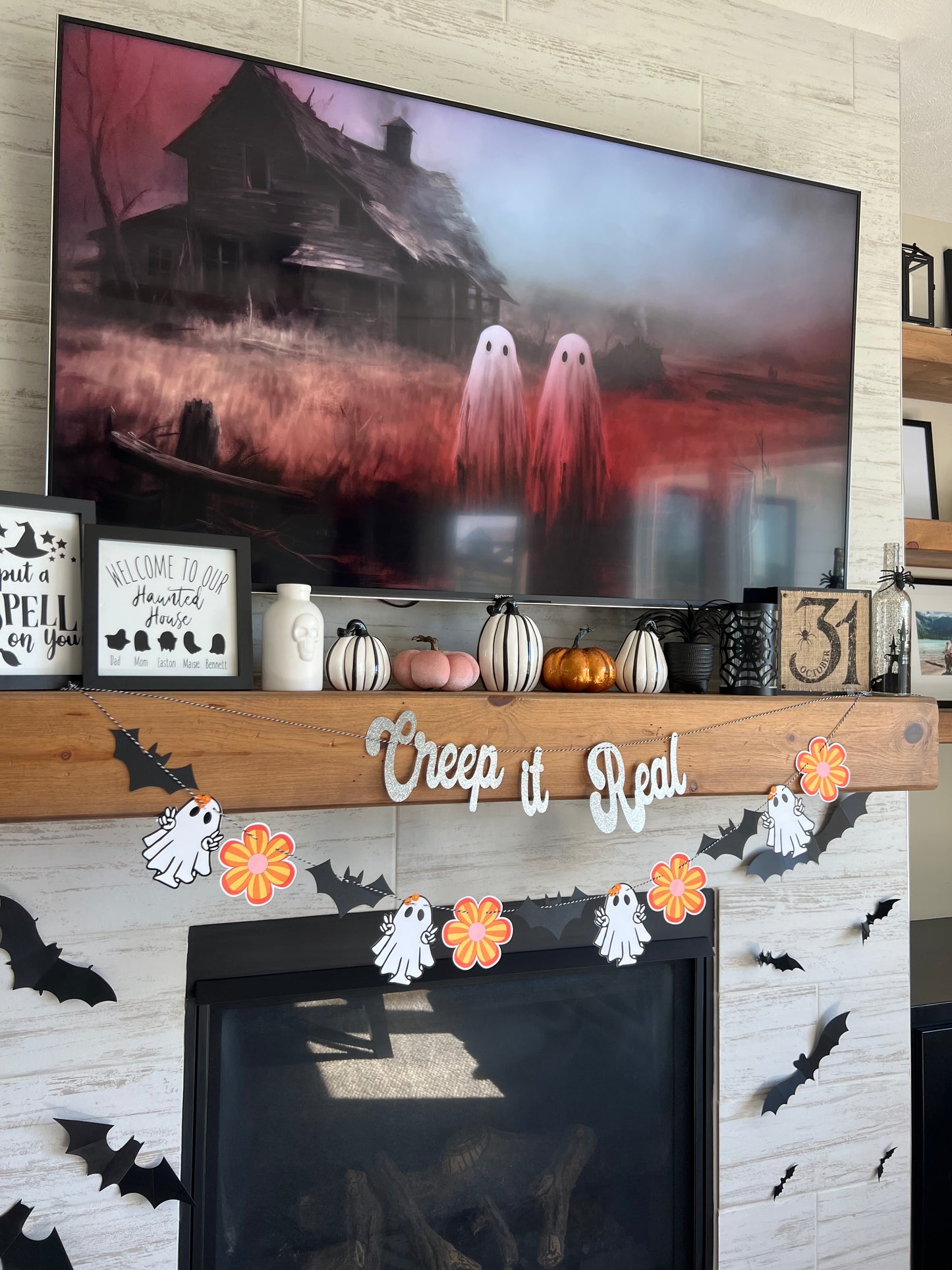 Creep it Real Retro Halloween Themed Banner