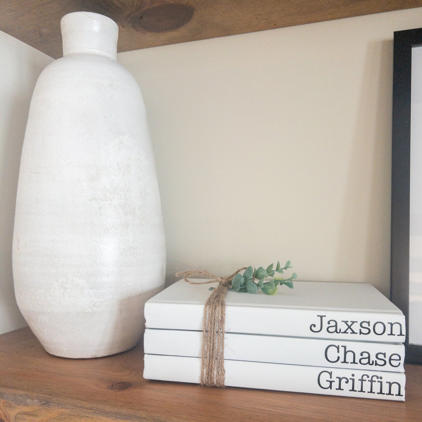 Personalized and Customized Book Stack Shelf Decor