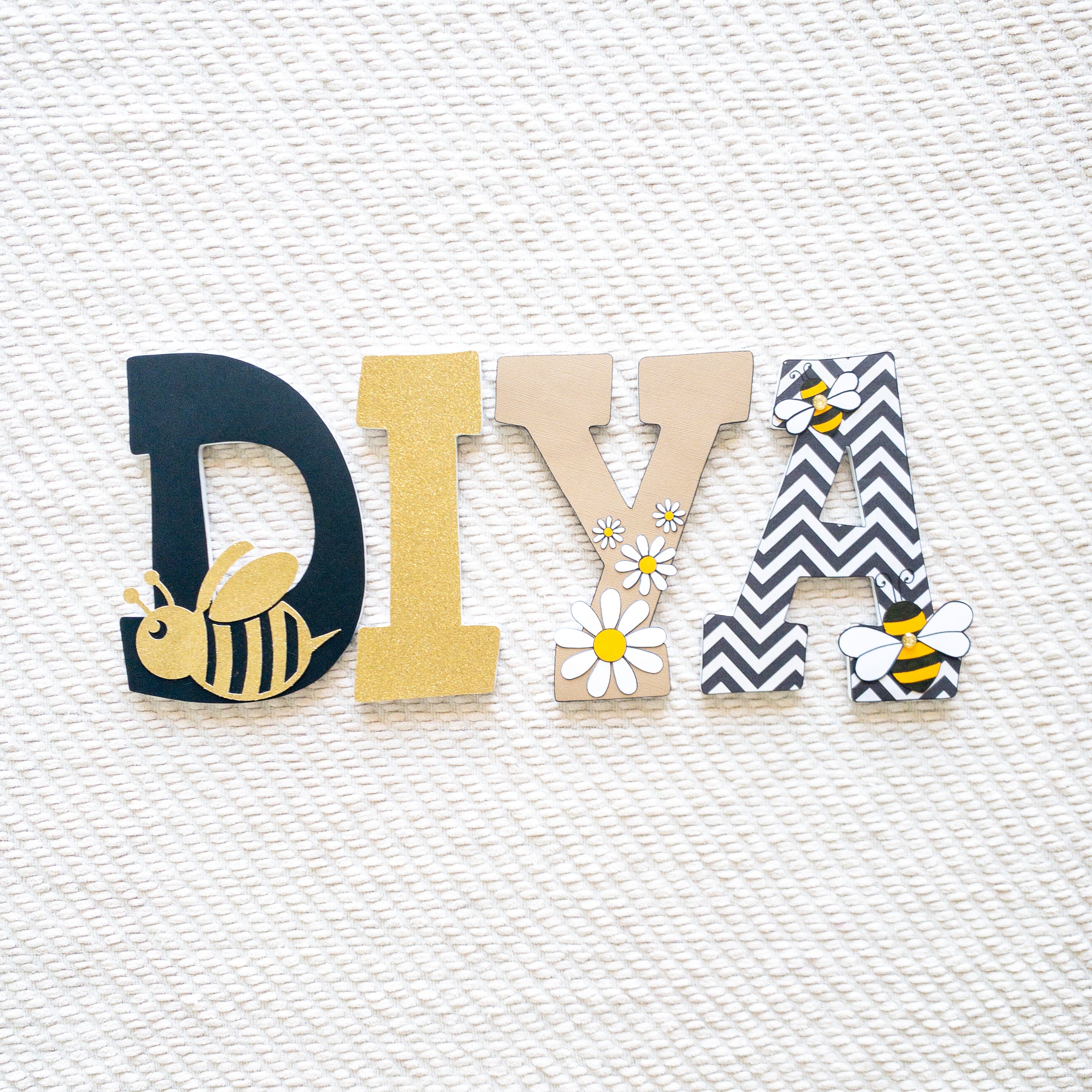 Bee Custom Wood Letters – Amanda Robinson LLS