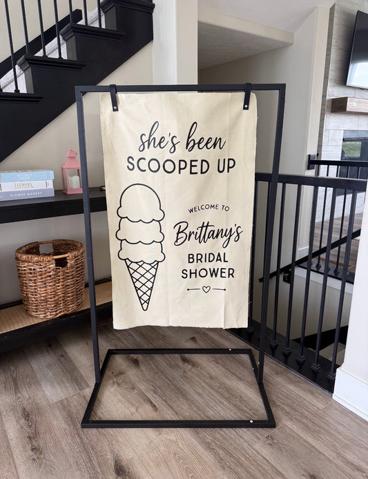Custom Fabric Party Banner Backdrop