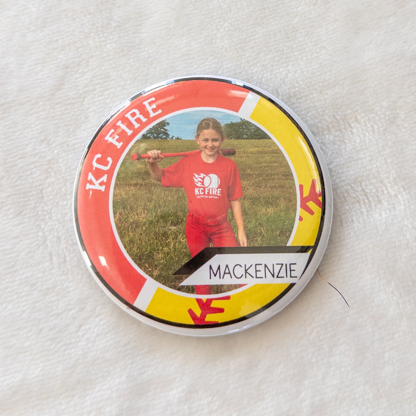 Custom 3" Personalized Statement Pin – Backpack, Jacket, Purse Accessory