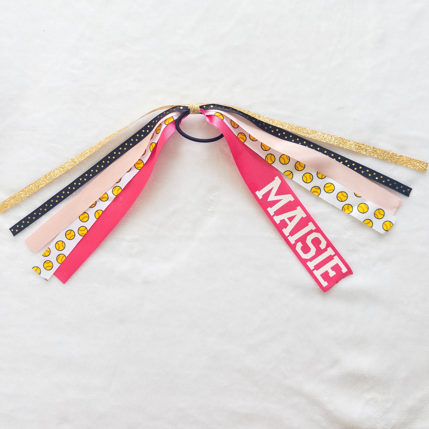 Custom Sports Ponytail Ribbon Streamer