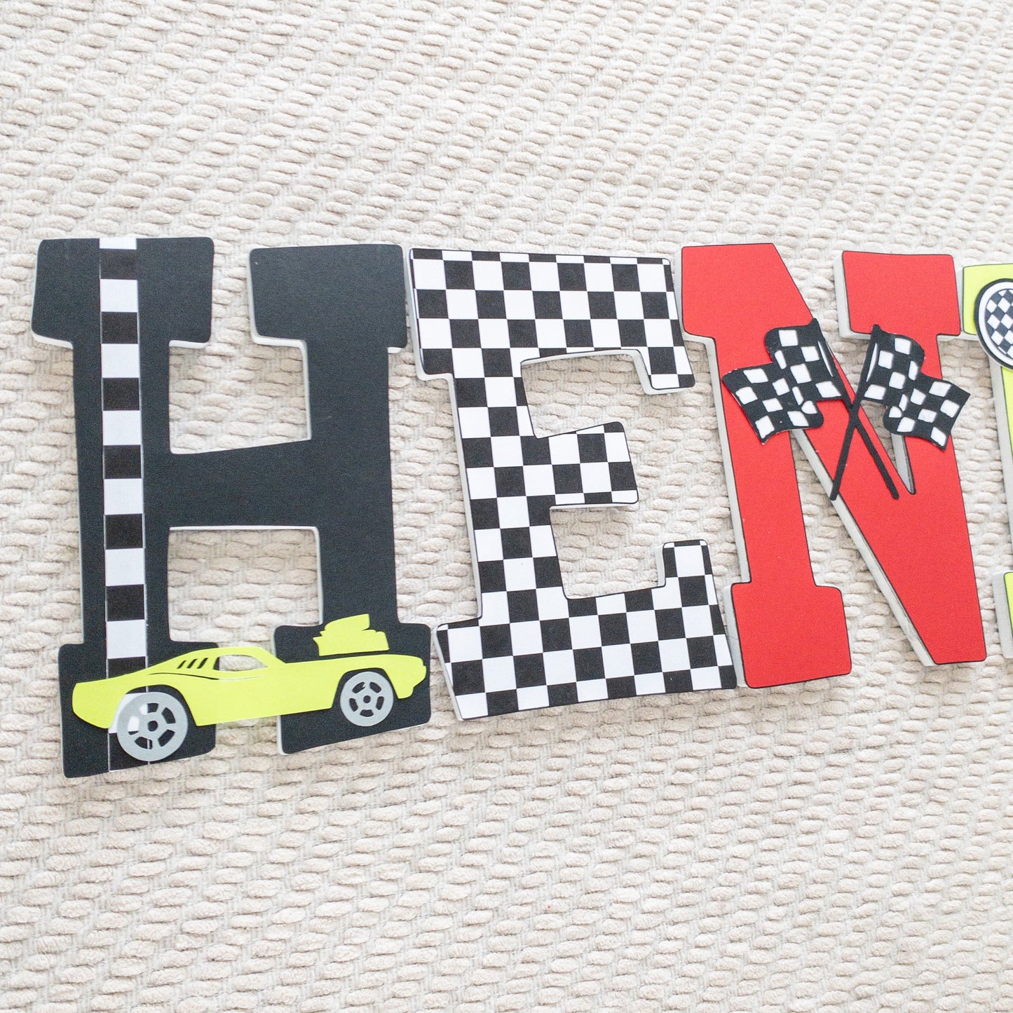 Racing Custom Wood Letters