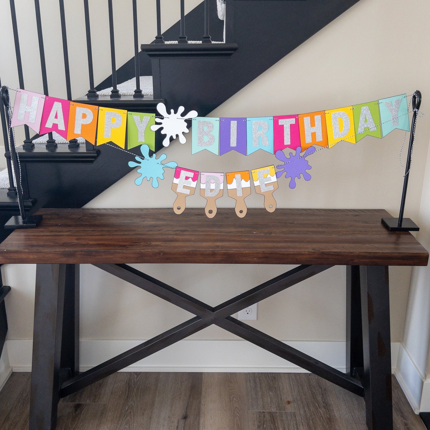 Art Party Paint Birthday Banner