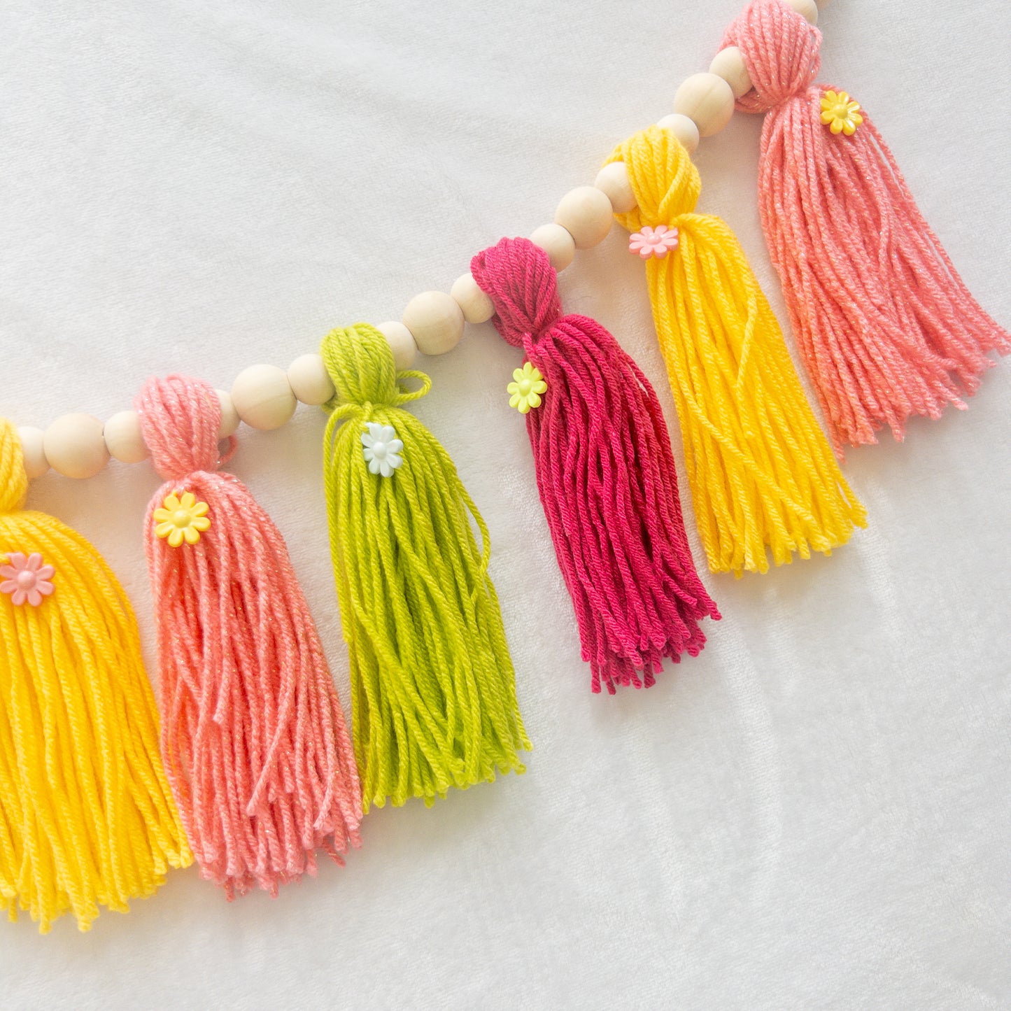 Summer Themed Yarn Tassel Garland