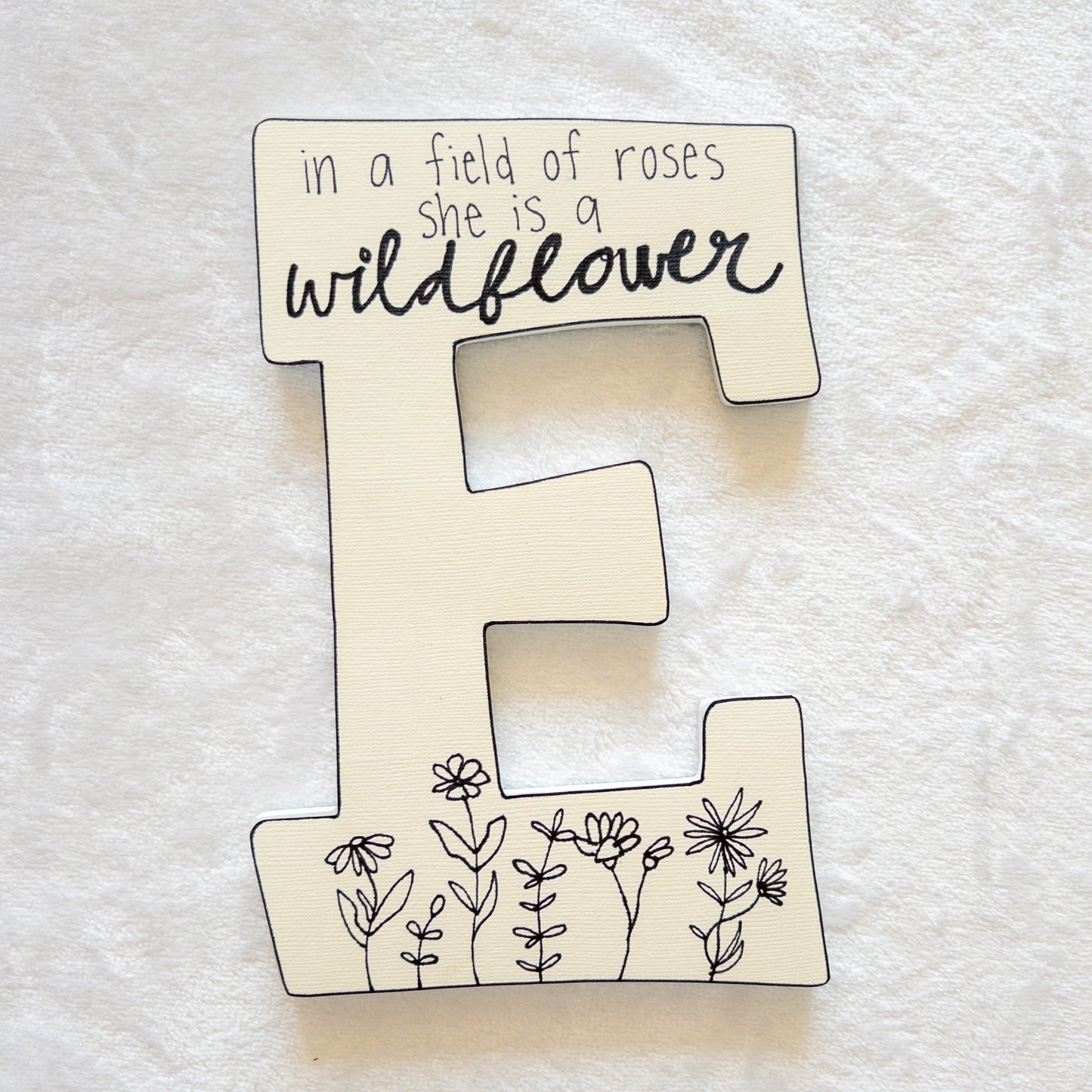 Wildflower Custom Wood Letters