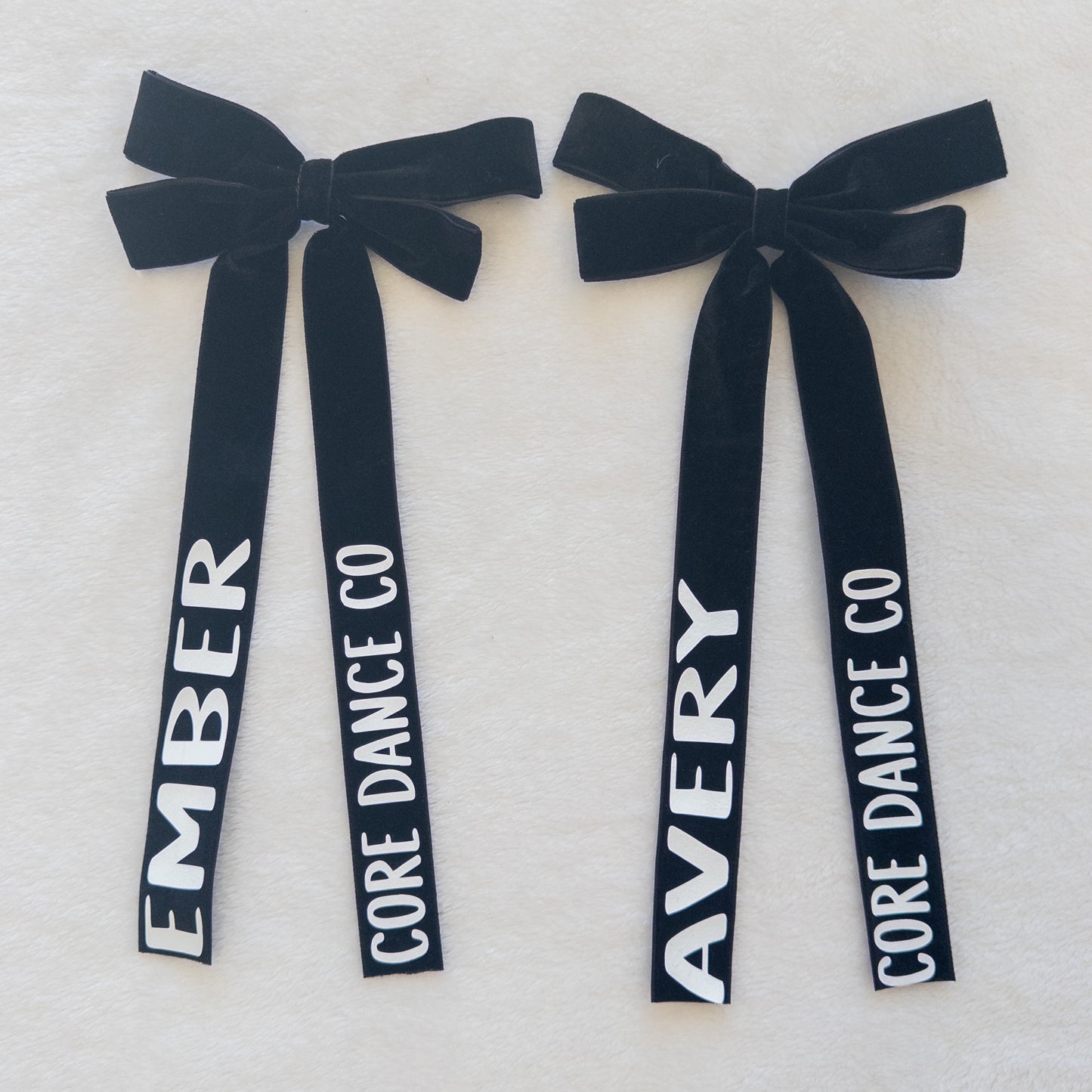 Personalized Velvet Dance Bow