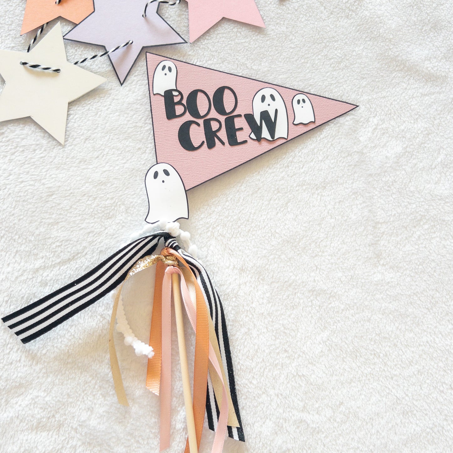 Halloween Boo Basket Filler, Pennant Party Flag, Photo Prop, Cake Topper