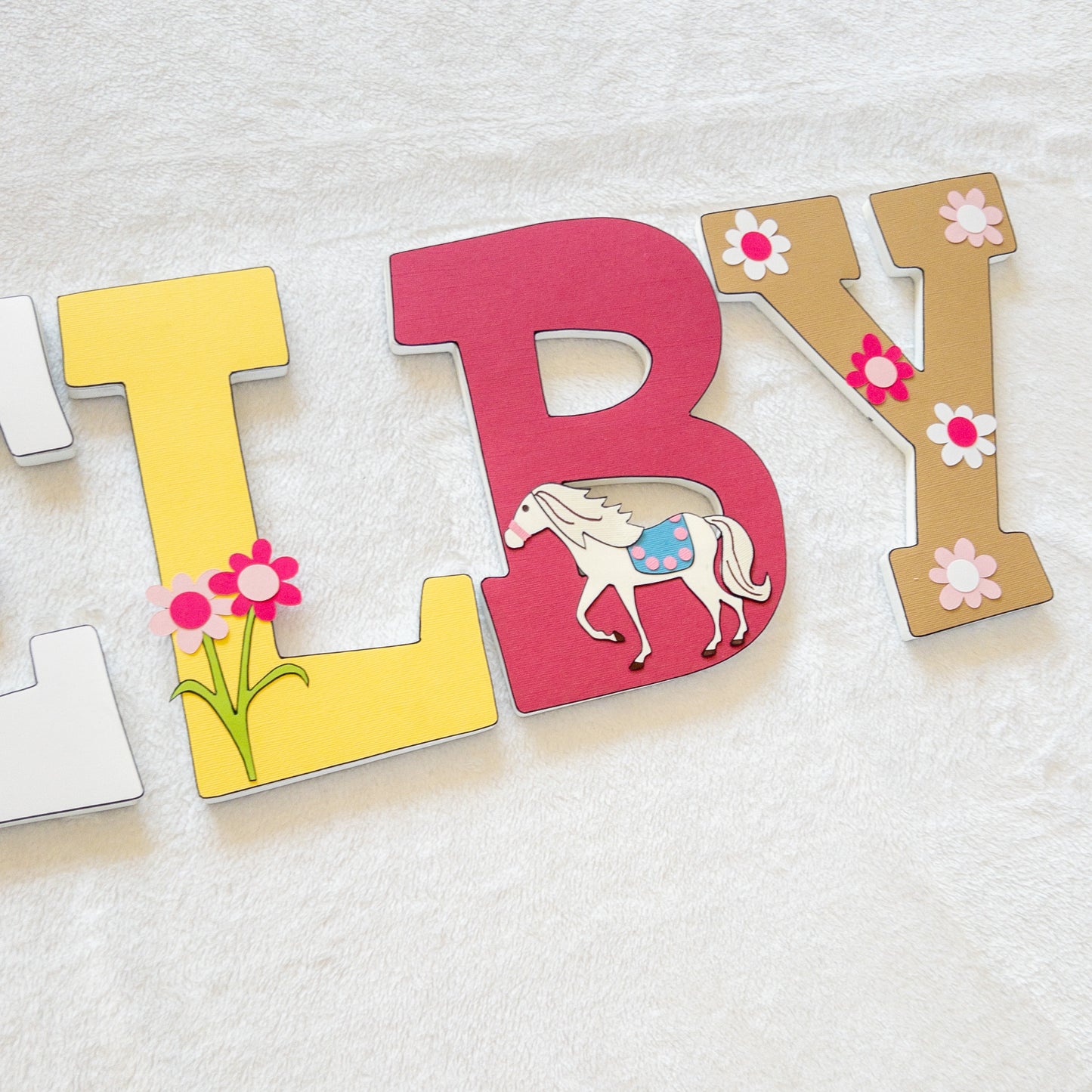 Equestrian Horse Custom Wood Letters