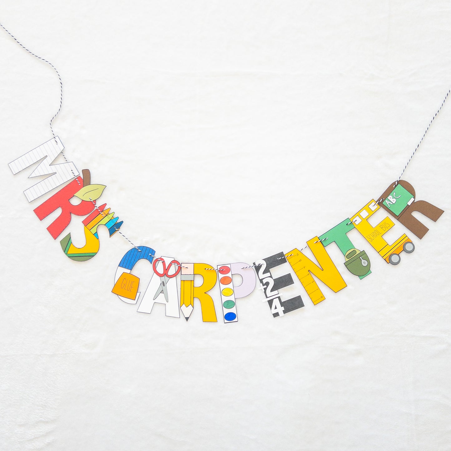 Personalized Teacher Name Banner