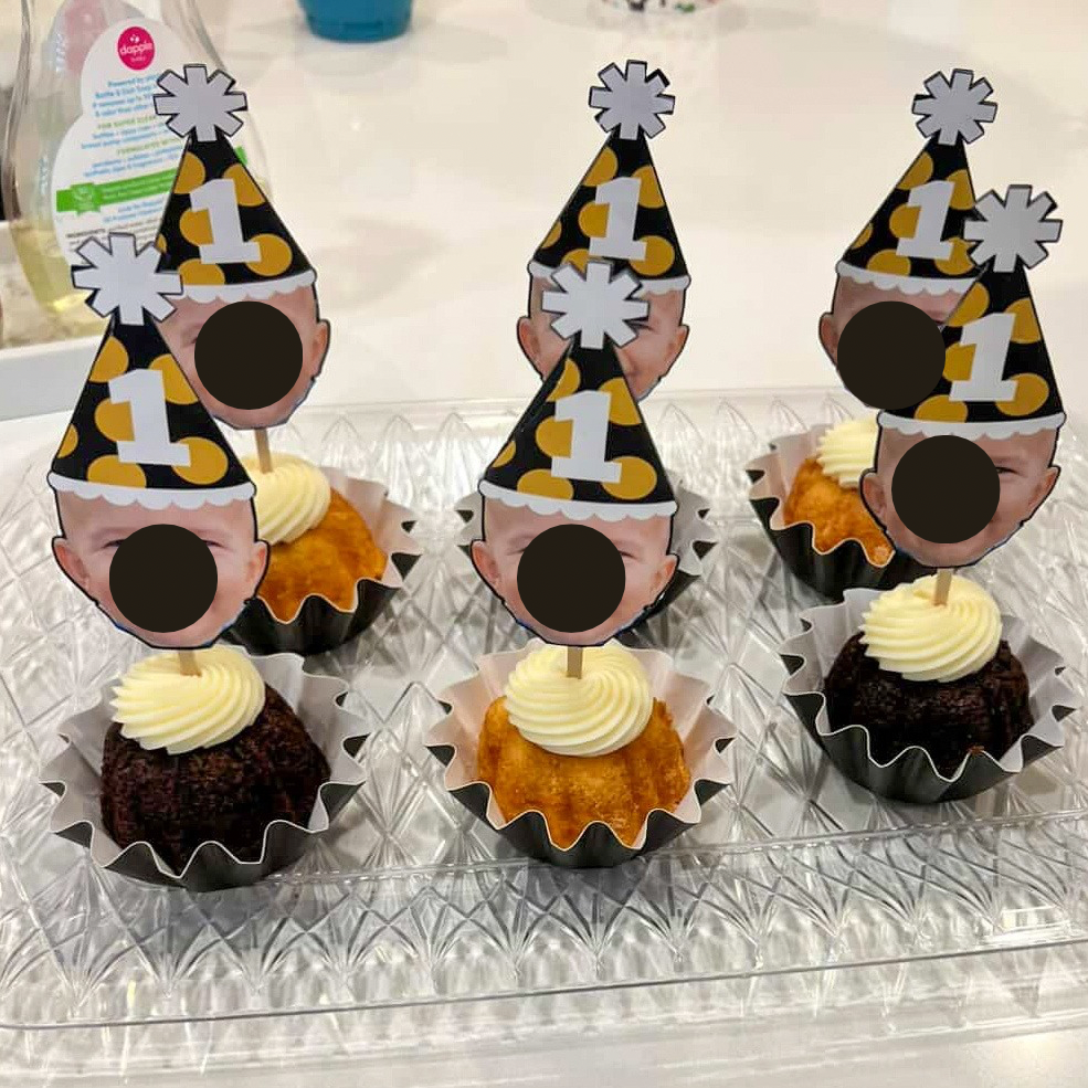Personalized Photo Cupcake Toppers