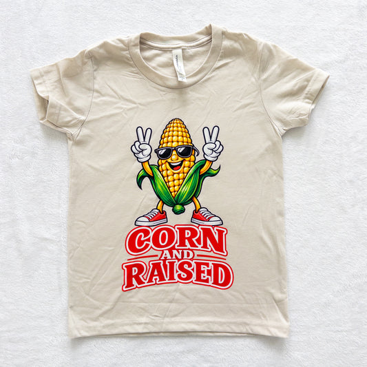 Youth “Corn and Raised” Graphic Tee