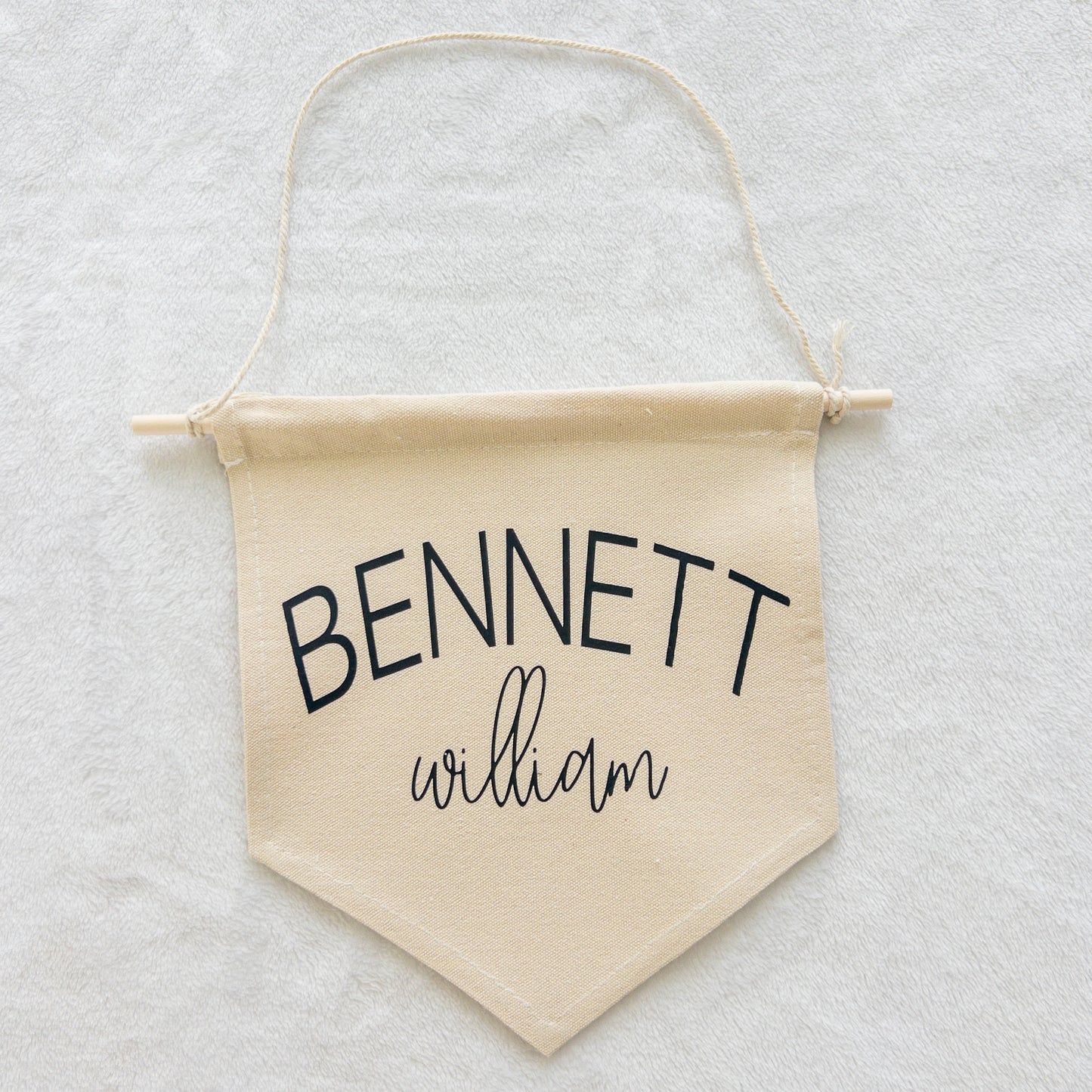 Custom Name Canvas Hanging Pennant