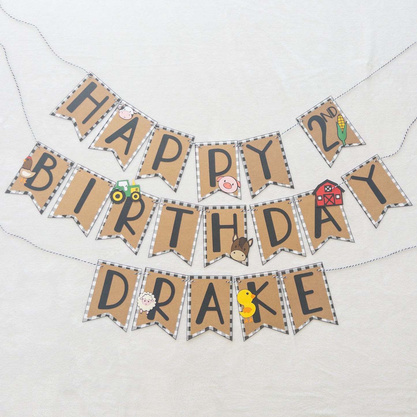 Farm Themed Birthday Banner