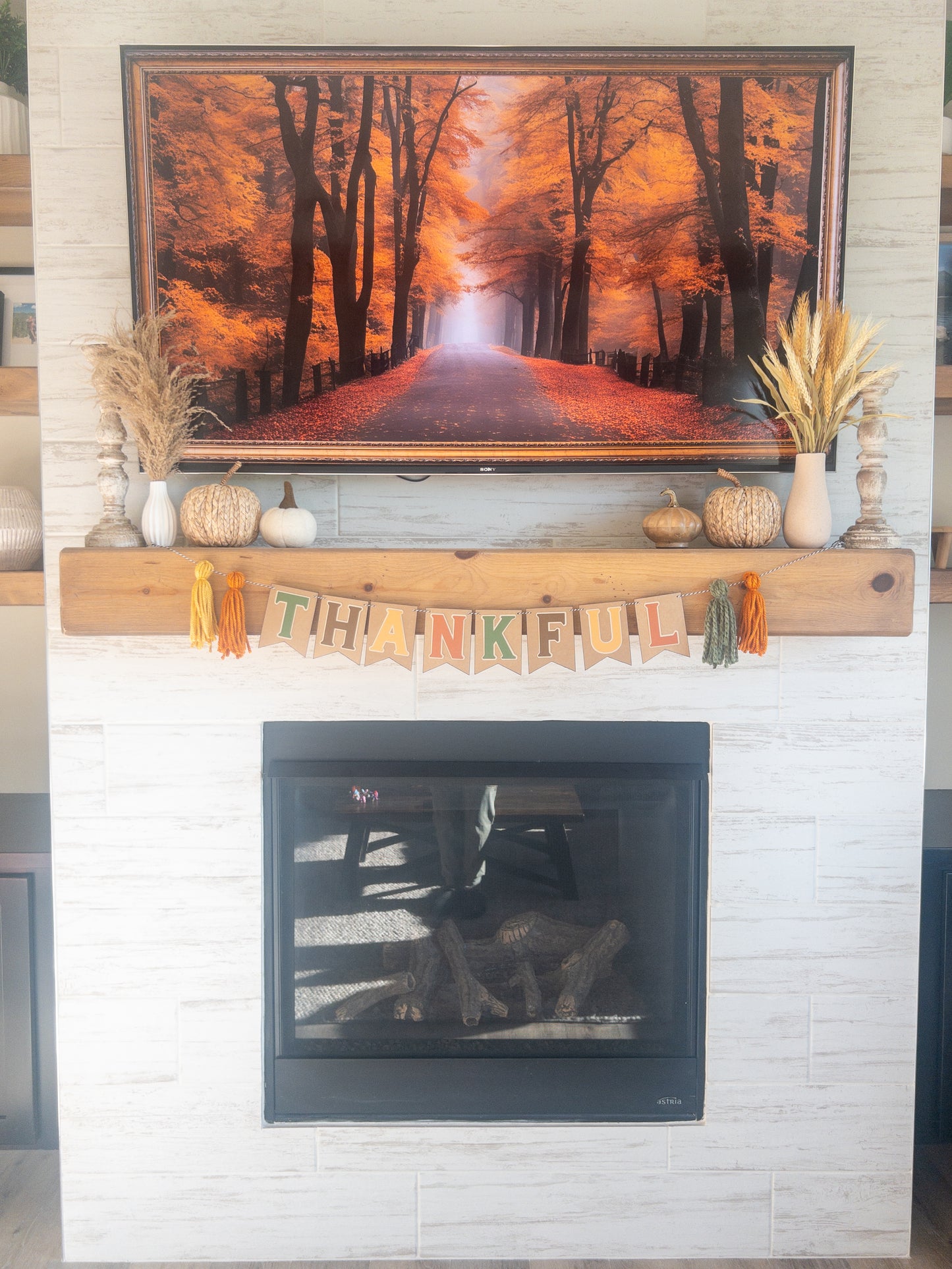 Thankful Fall Banner Home Decor