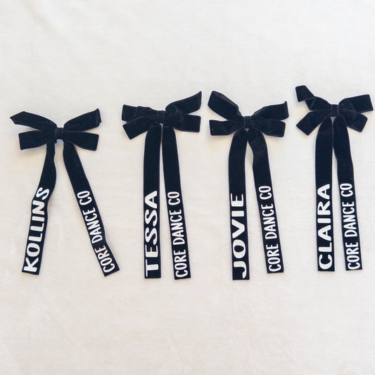 Personalized Velvet Dance Bow