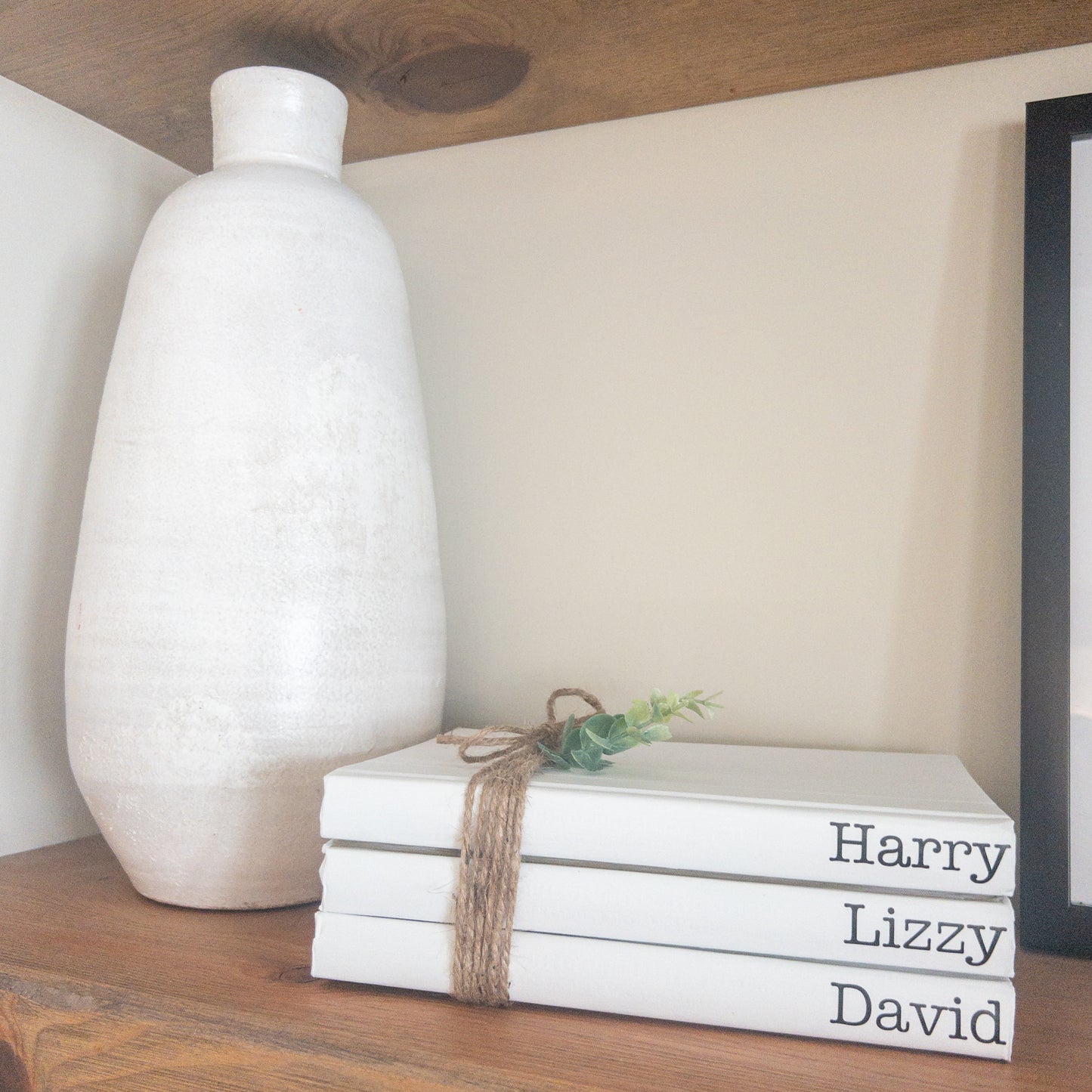 Personalized and Customized Book Stack Shelf Decor