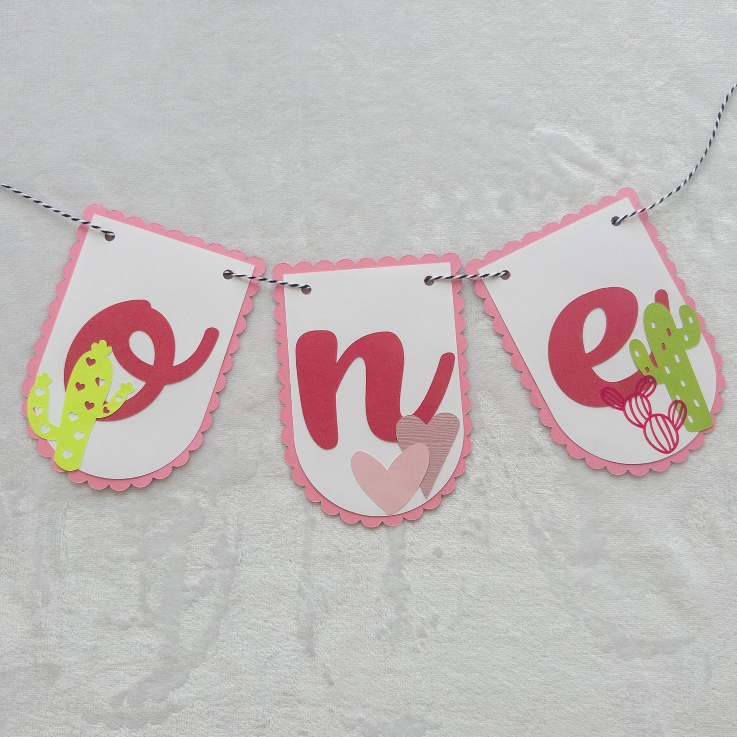 Cactus Fiesta Highchair Birthday Banner Garland