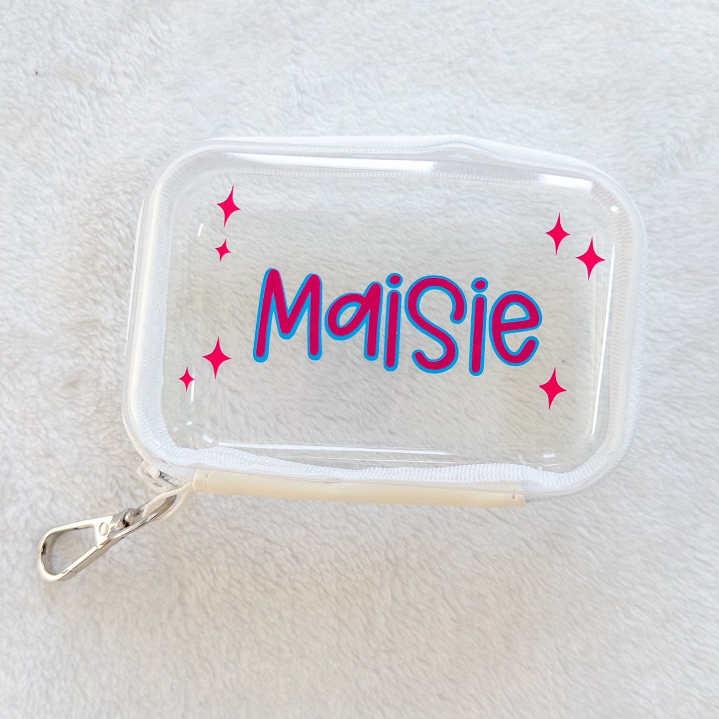 Personalized Mini Hard-Sided Container Keychain
