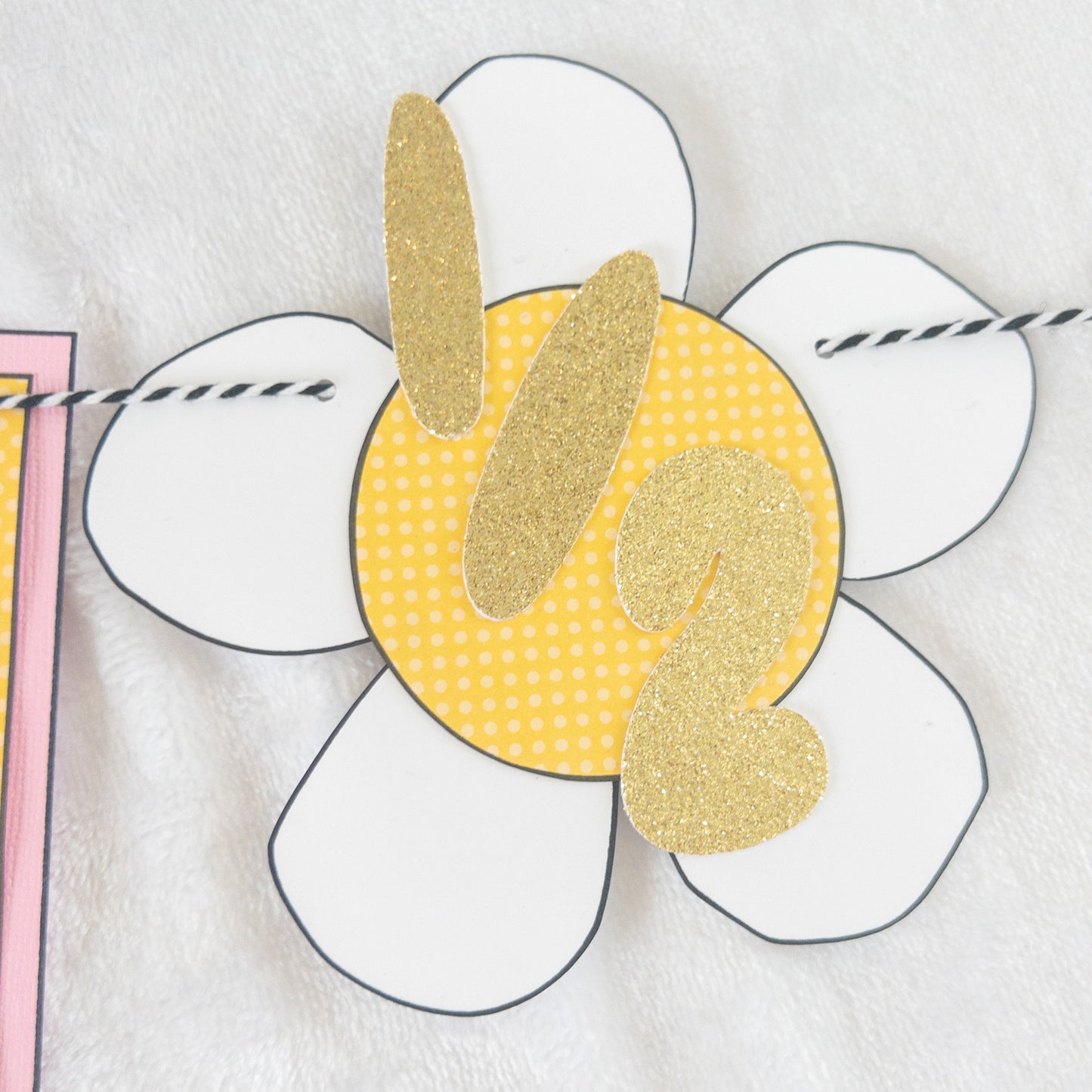 Daisy Theme Birthday Party Banner