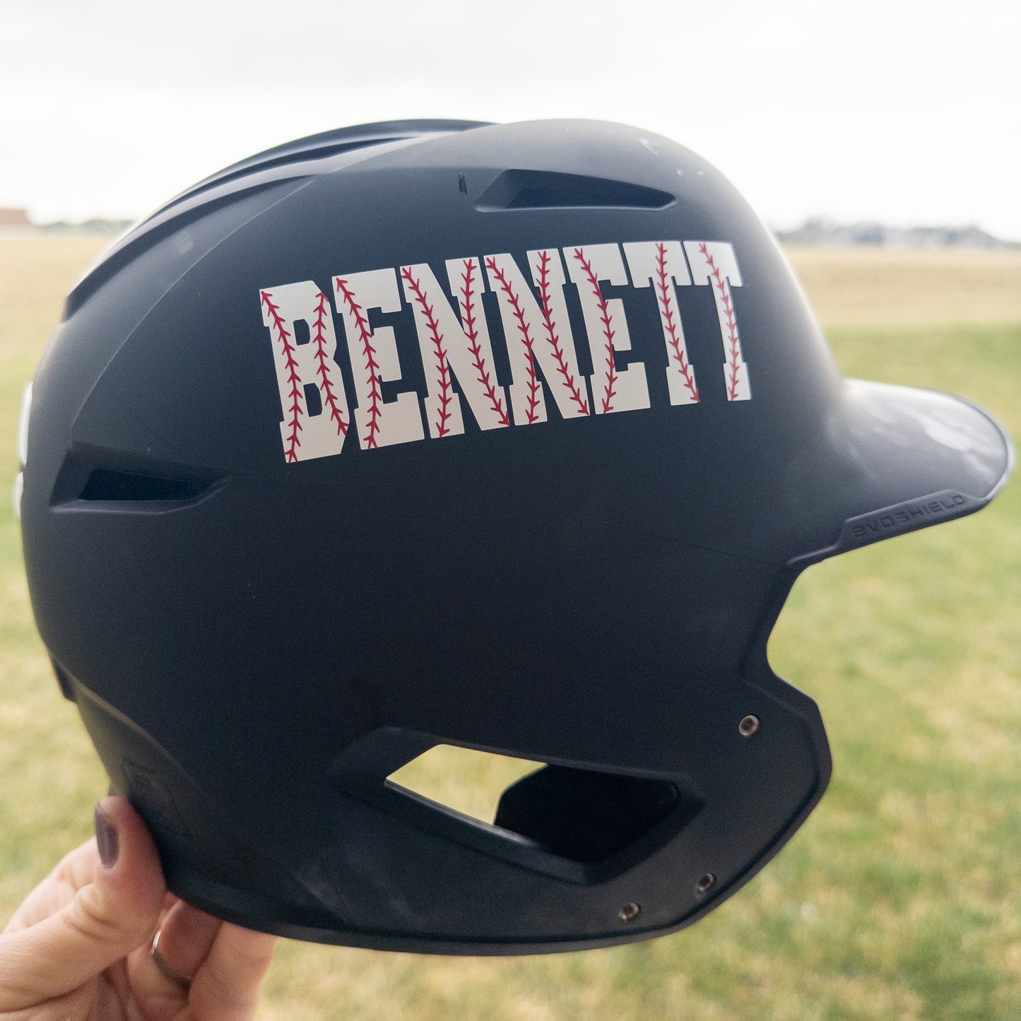 Personalized Baseball/Softball Helmet Vinyl Decal