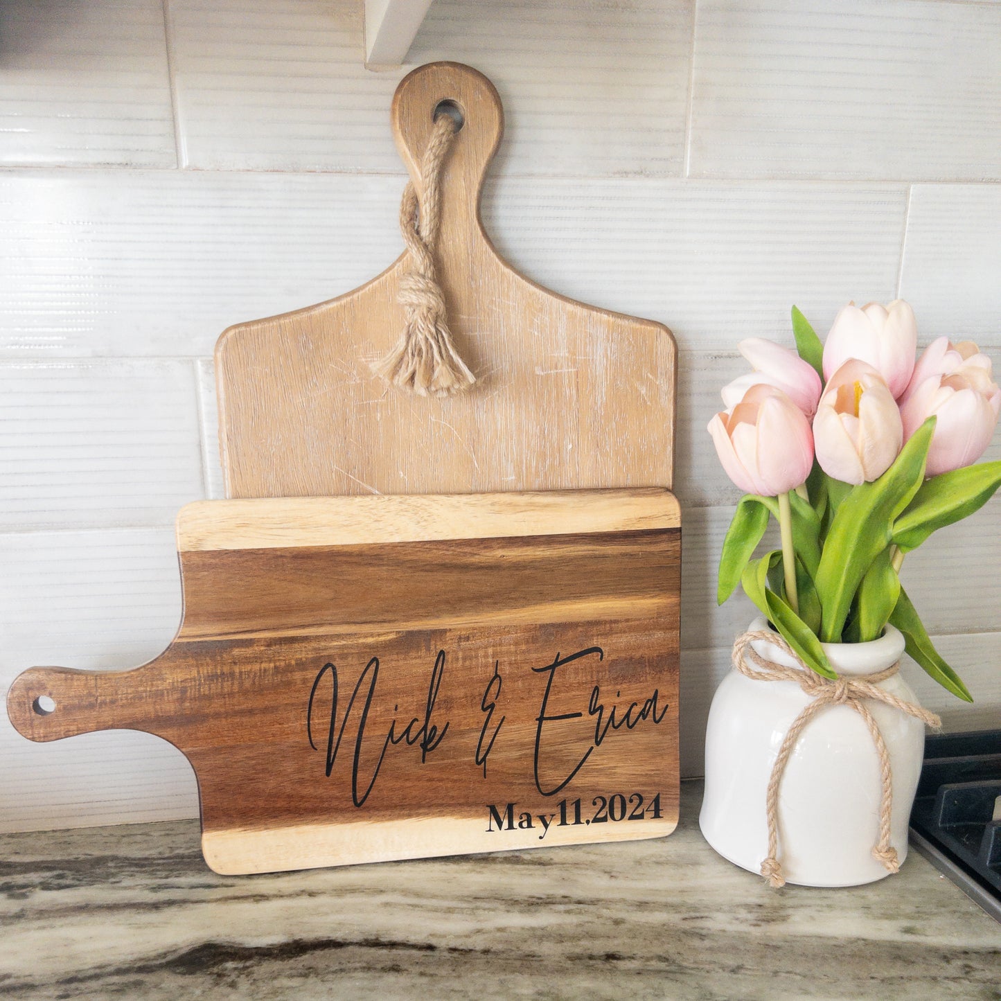 Personalized Wood Board Decor for Wedding or Shower Gift