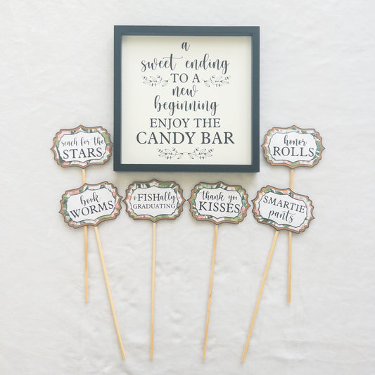 Graduation Party Candy Bar Signs